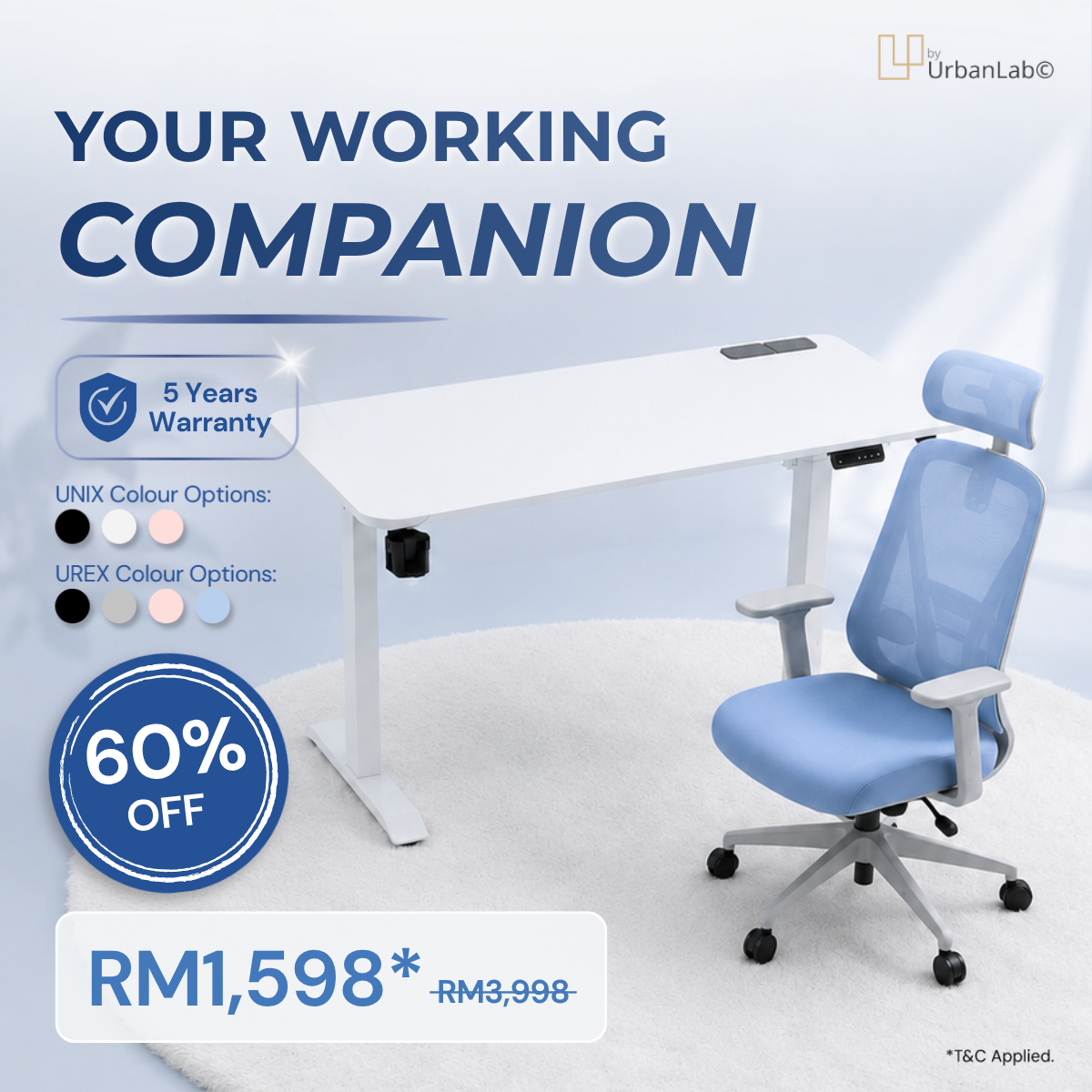 byUrbanLab Ergonomic Home Office Bundle