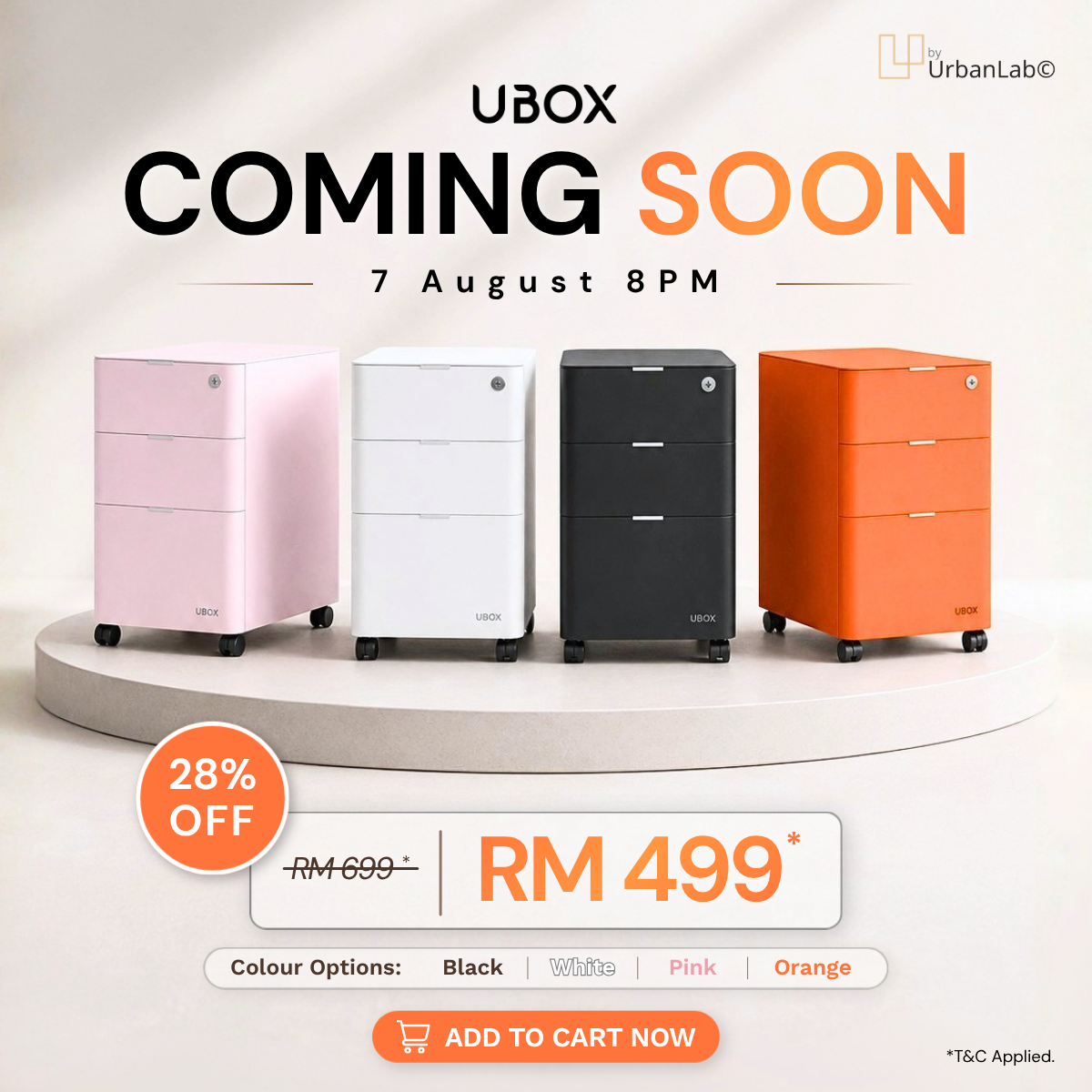 byUrbanLab UBOX Pedestal Drawer