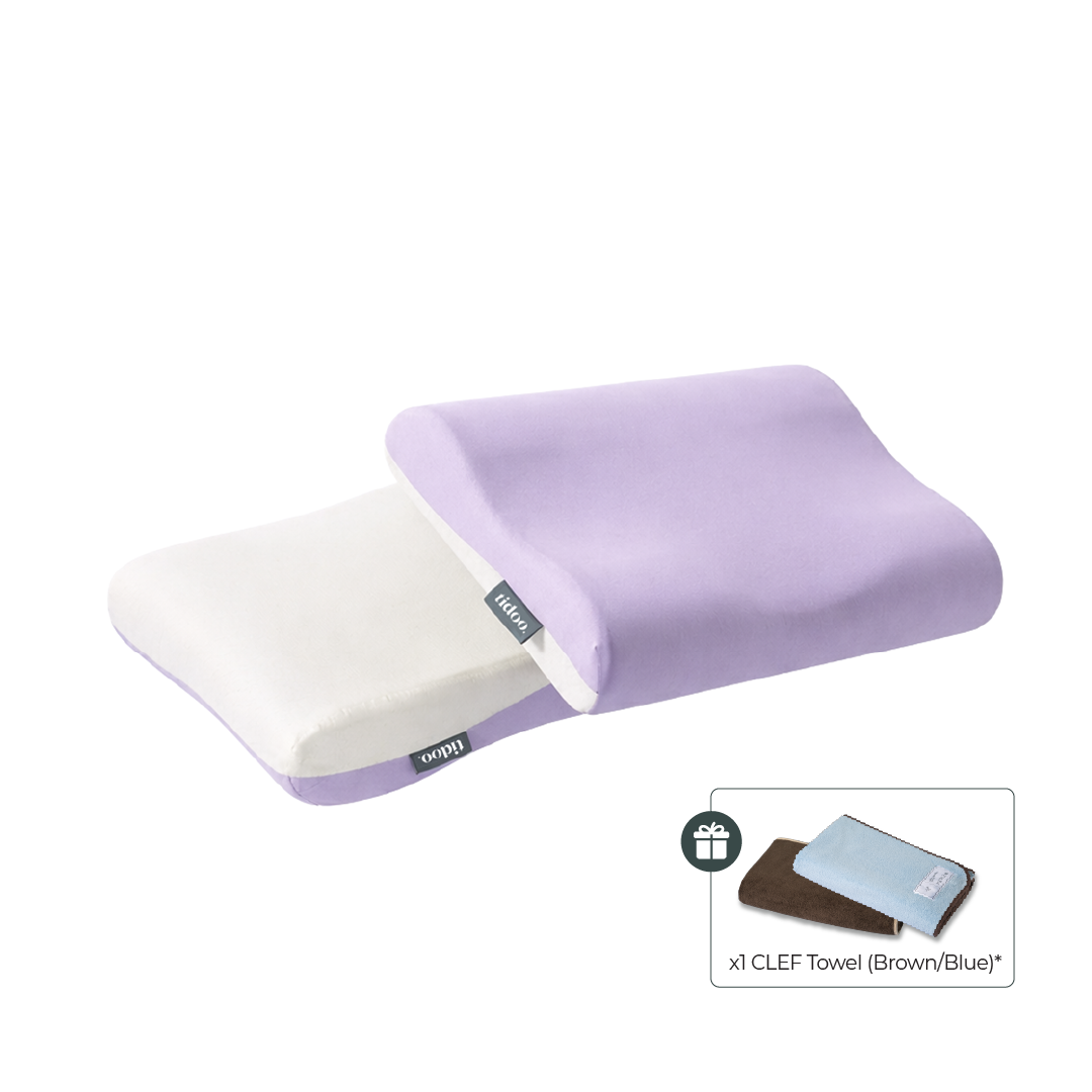 [Bundle of 2] Tidoo byUrbanLab Ergonomic Wave Memory Foam Pillow