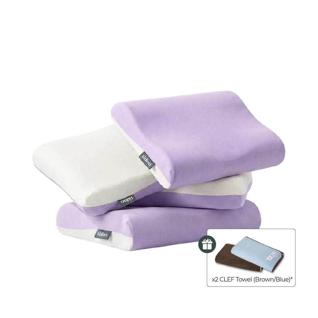 [Bundle of 4] Tidoo byUrbanLab Ergonomic Wave Memory Foam Pillow