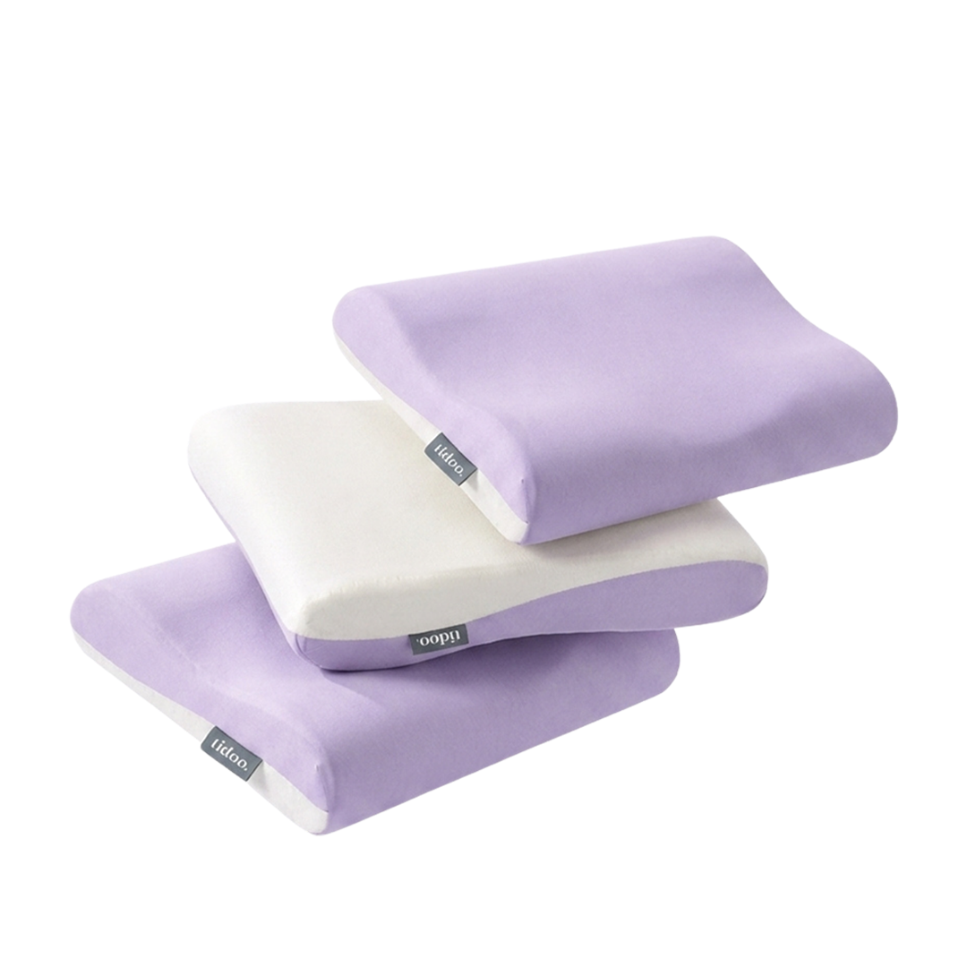 [Bundle of 3] Tidoo byUrbanLab Ergonomic Wave Memory Foam Pillow