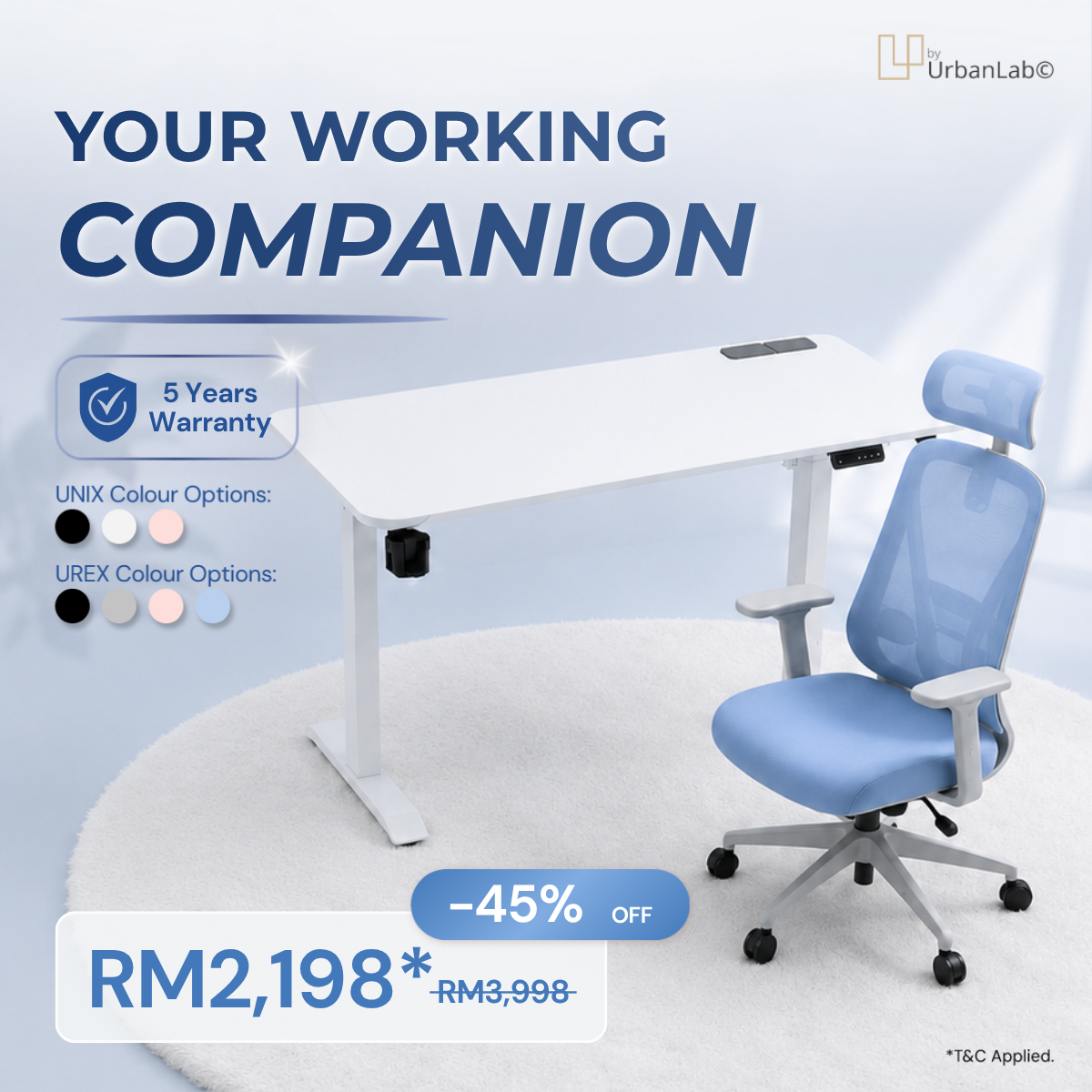 byUrbanLab Ergonomic Home Office Bundle