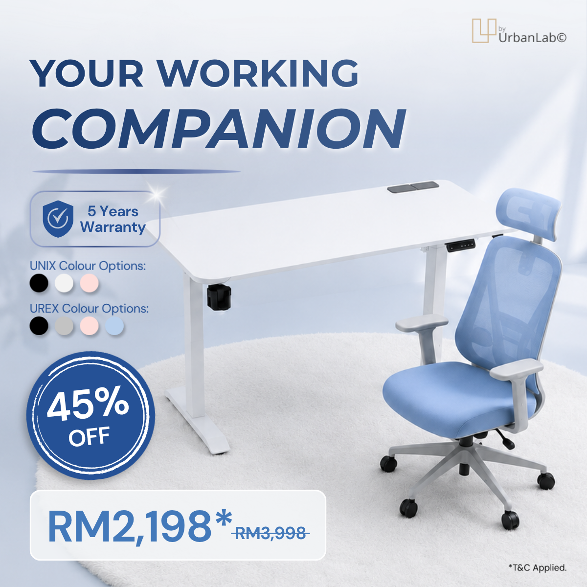 byUrbanLab Ergonomic Home Office Bundle